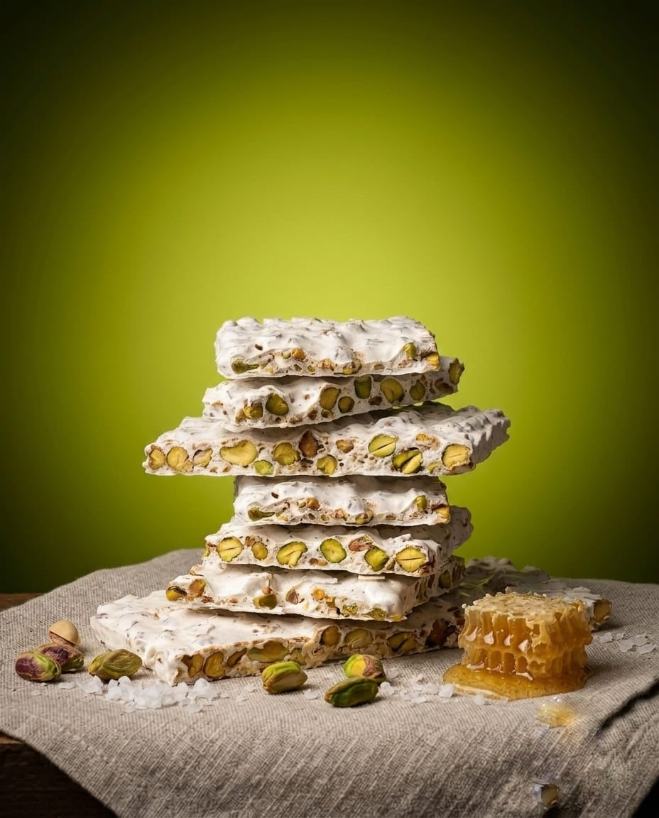 TURRÓN DE PISTACHO CON SAL